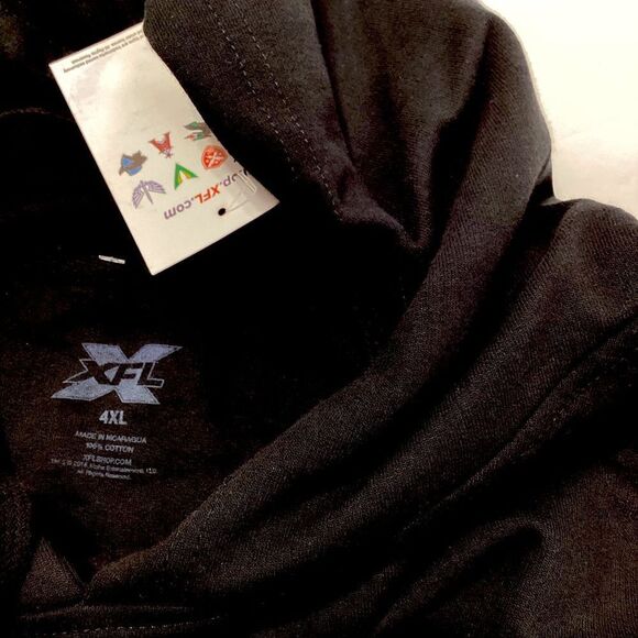 Seattle Dragons Football Hoodie 4X Men's Black NEW NWT XFL Sweatshirt - Picture 5 of 8